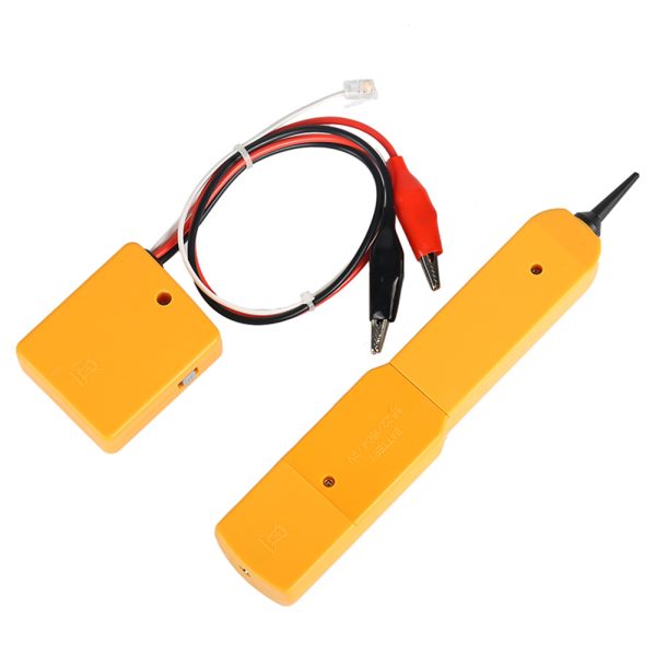 RJ11 Network Cable Tracker Line Finder Detector Tool Cable Transmitter + Cable Receiver Network Cable Tester Kit yellow
