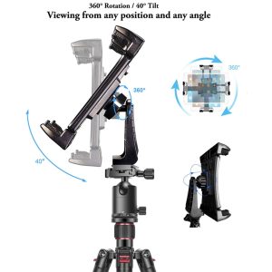 Tablet Stand Portable 360-degree Rotation Holder Clip Adjustable Mount Clamp For Ipad Pro 12.9 black