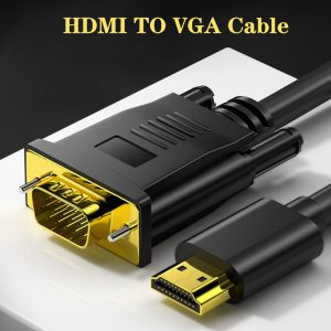 Hd 1080p High-speed Hdmi Male To Vga Male Cable Converter Adapter One-way