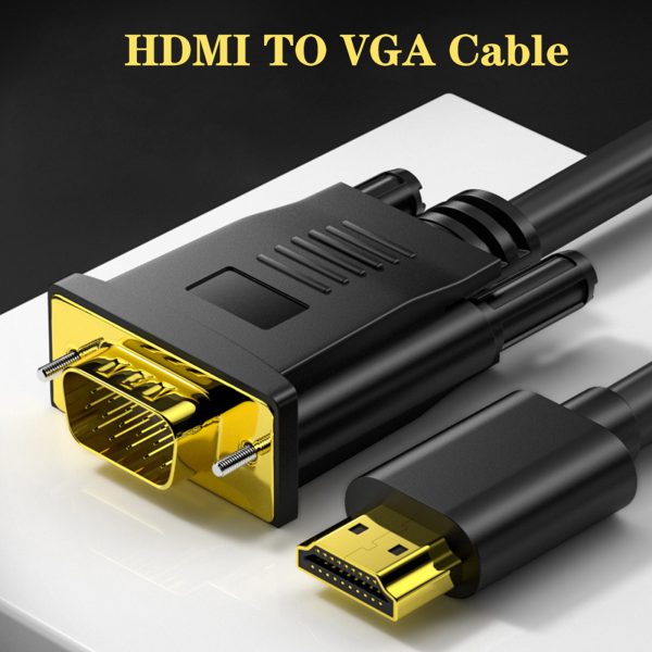 Hd 1080p High-speed Hdmi Male To Vga Male Cable Converter Adapter One-way