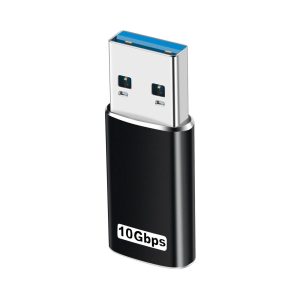 Usb3.1 Type C Adapter Aluminum Alloy Usb To Type-c Converter Fast Charging High-speed Transfer Otg Adapter black