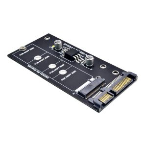 Stable Performance Sata3 To M2 Ngff Adapter  Card Key B-m Ssd Solid State Drive To 6g Interface Conversion Card Support 30/42/60/80mm black