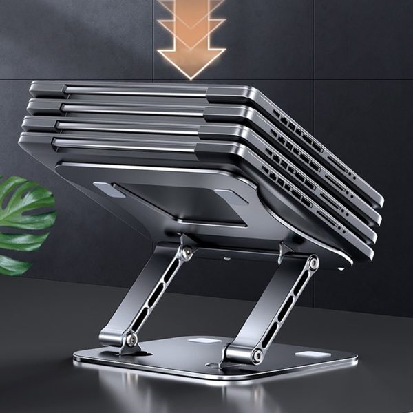 N8 Laptop Stand Aluminum Alloy Computer Folding Riser Adjustable Laptops PC Tabletop Mount For Notebook Tablet Computer N3 silver
