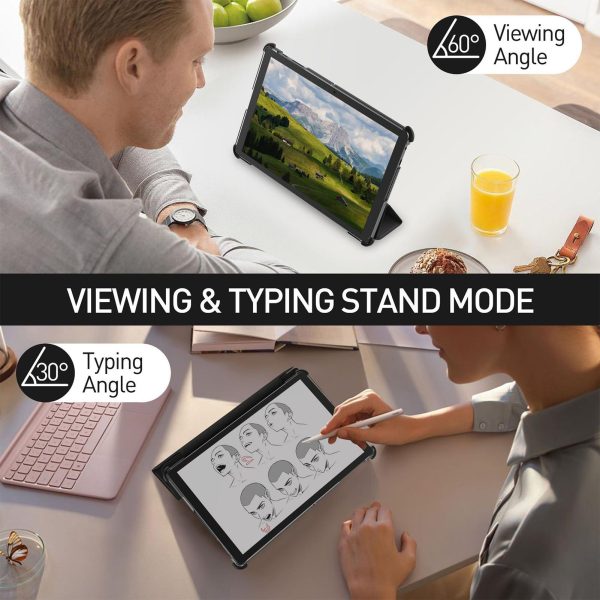 10.4 Inch Tablet Case Compatible For Onn 10.4 Tablet Pro Multi-Angle Viewing Stand Case Protective Cover black