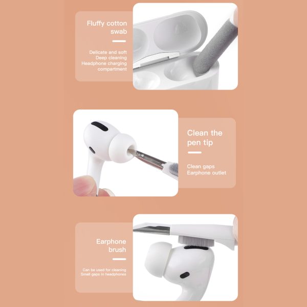 Earbuds Cleaning Kit, Multifunctional Cleaning Pen Kit, With Soft Brush Lens Clean Pen Dust Dryer Computer Cleaning Kit