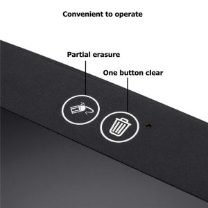12inch Color Partially Erasable Lcd Writing Board With 6pcs Copy Card Set black
