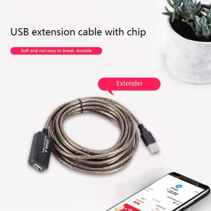 USB Extension Cable 5M 10M/16.4Ft 32.8Ft USB Type A Male To Female Extension Cord High Data Transfer Compatible For USB Flash Drive Hard Drive Card Reader Printer Keyboard Mouse 5 meters