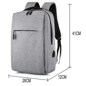 15.6 Inch Men Women Waterproof Laptop  Backpack Multifunctional Large Capacity Usb Charging Case Laptop Bag For Work Travel grey