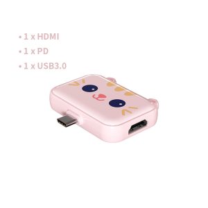 3-In-1 Usb Hub Usb3.1 Type-c Docking Station Plug-play Multi Splitter Adapter Dock